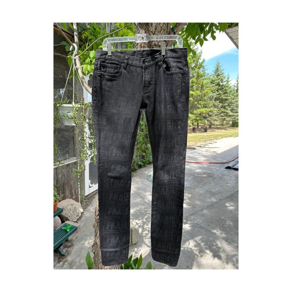 Y2K Andy Warhol x Levi's Limited Ed. FRAGILE Black Denim Skinny Low Rise Sz 29